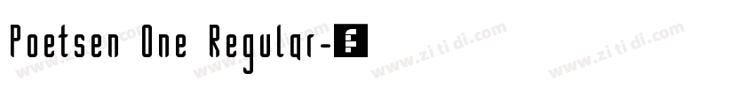 Poetsen One Regular字体转换